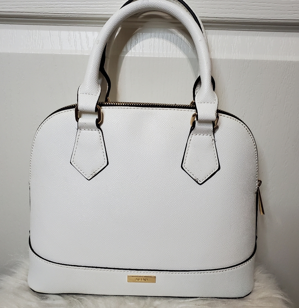 Aldo White Crossbody Handbag Purse Gem